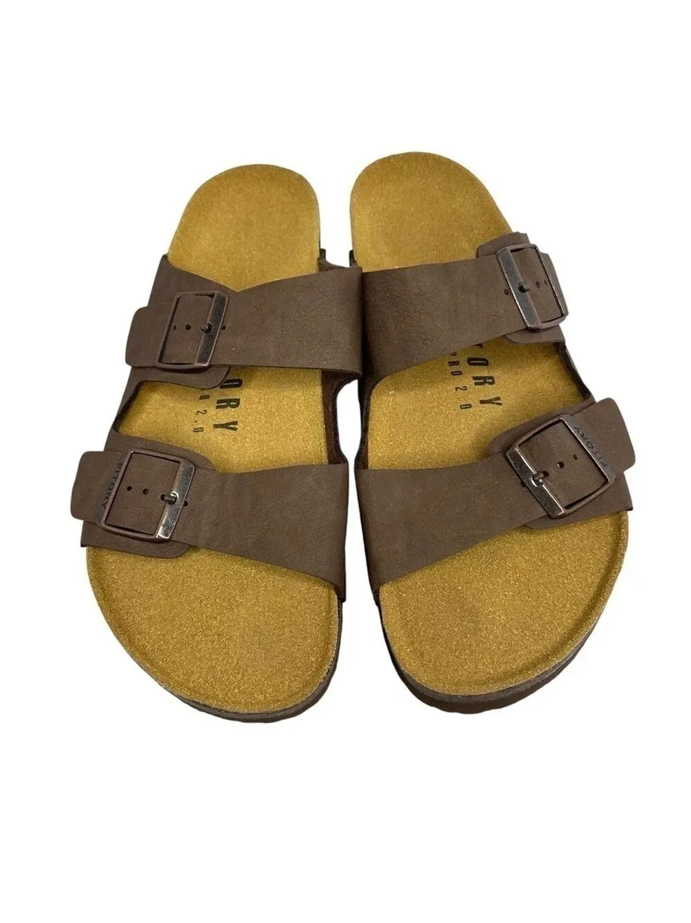 Fitory Arch Pro 2.0 Men’s Brown Sandals Size 11 Adjustable Buckle Comfort Slides